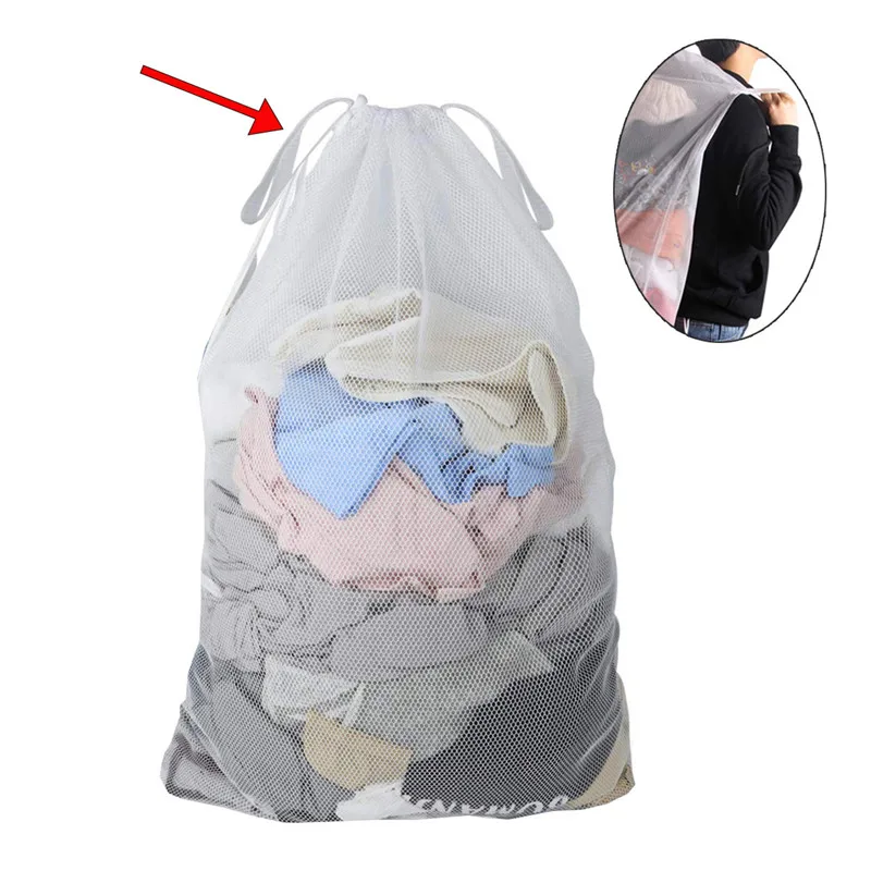 2PCS Extra Large Laundry Bag Sack With Drawstring Dirty Clothes Storage Bags Toy Football Organizer Hotel Home Bathroom Supplies