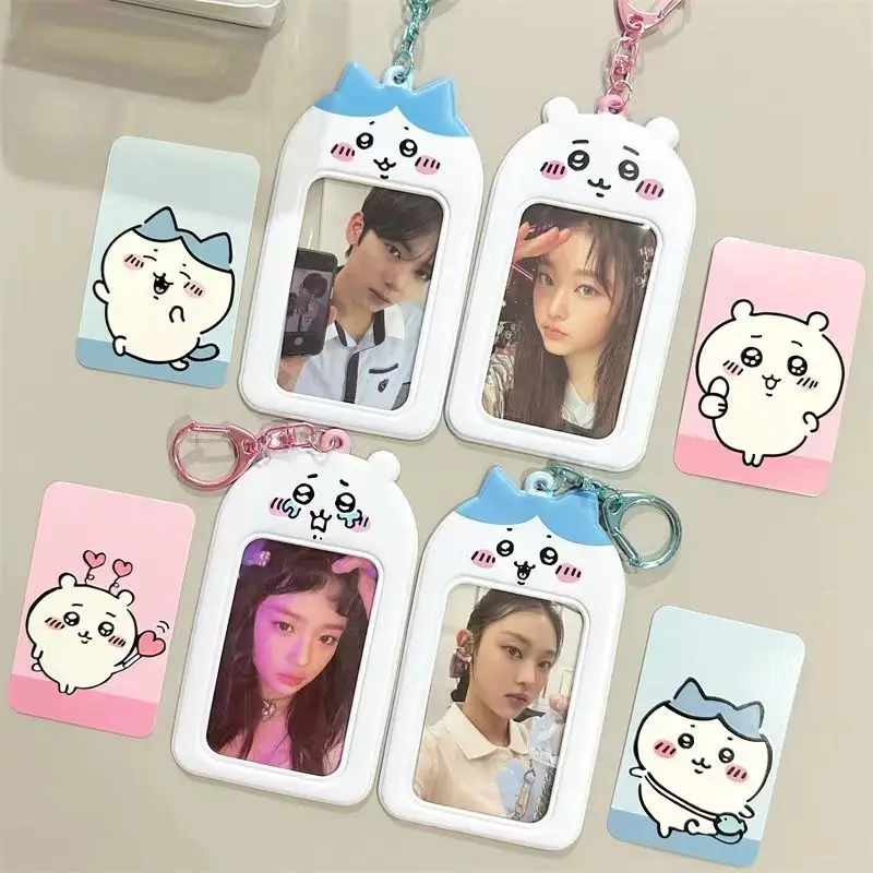 New Cute Cartoon Kpop Photo Card Holder 3 inch Decorative Idol Photo Album Protective Sleeves Kawaii Japanese Stationery Pendant