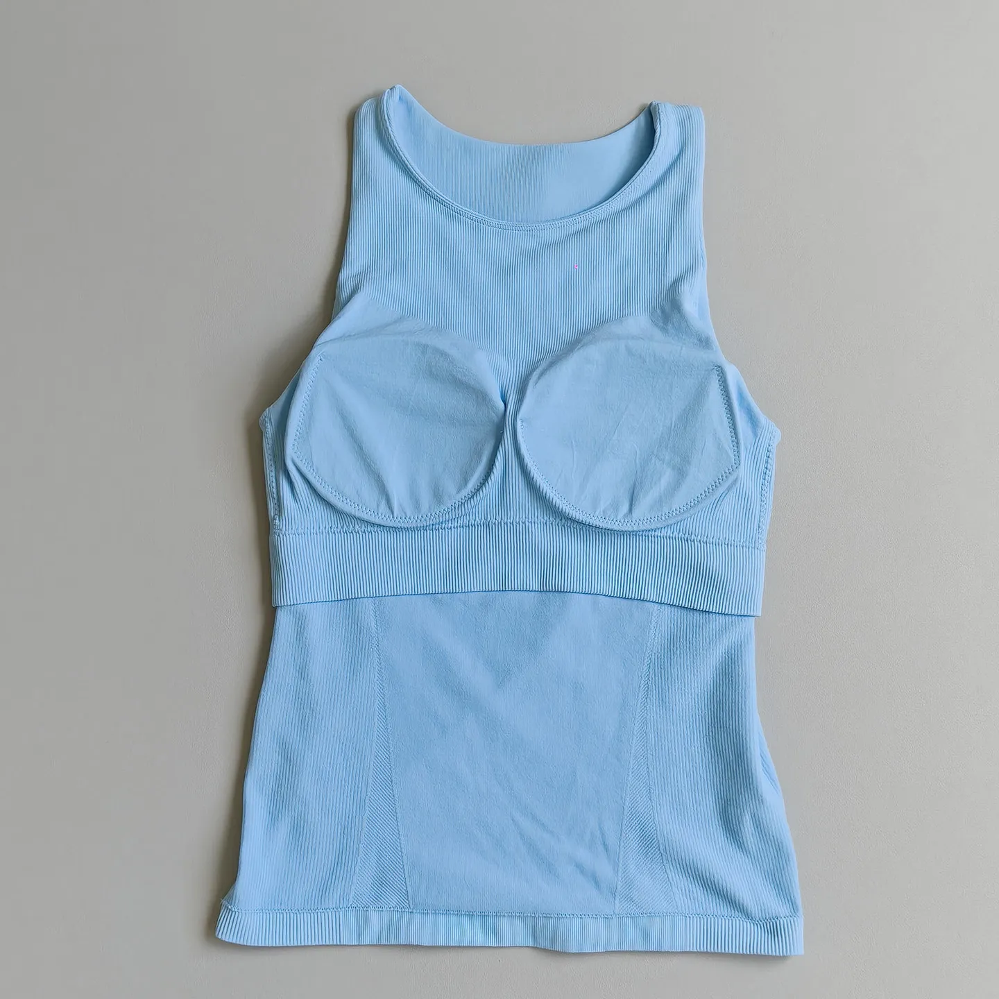 Stoßdämpfende Laufweste für Damen, All-in-One I-förmige Weste mit Brustpolster, Yoga-Weste, atmungsaktive Pilates- und Fitnessbekleidung, Sport-BHs, Oberteile. – Detail 7