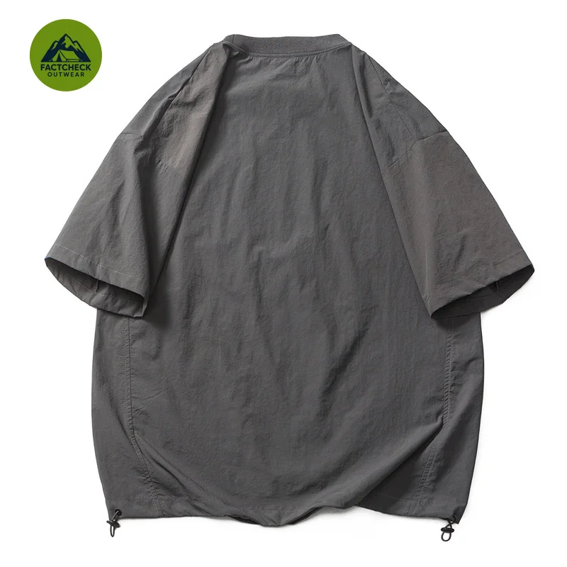 FACTCHECK EU US Size Luxury Quality Casual T-Shirt Autumn Outdoor Breathable Chest Pocket Oversize Work Waterproof T-Shirt