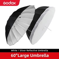 Godox 60 inch 150cm Black White or Silver Reflective Umbrella Studio Lighting Light Umbrella with Large Diffuser Cover