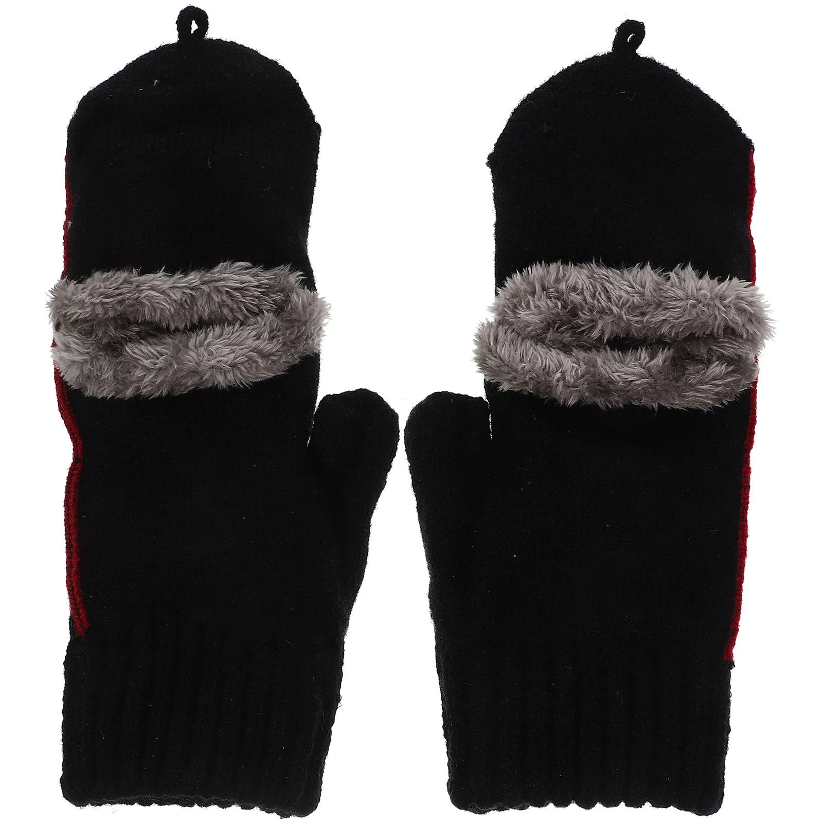 

Winter Cycling Gloves Warm Cozy Flip Style H Cover Anti Cold Protection Gloves Soft Elastic Material Durable Long Service Life