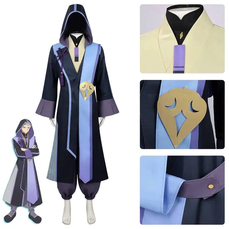 

Cosmic Princess Kaguya! Toukou Ran Costume Blue Coat Full Set Battle Outfit Anime Stage Same Style for Cosplay Women Man