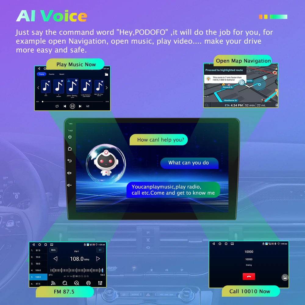 Hikity-راديو سيارة أندرويد لفورد فييستا ، كوالكوم سناب دراجون ، سيارة ، نظام تحديد المواقع ، واي فاي ، FM ، 8 نواة ، تركيز MK1 #3