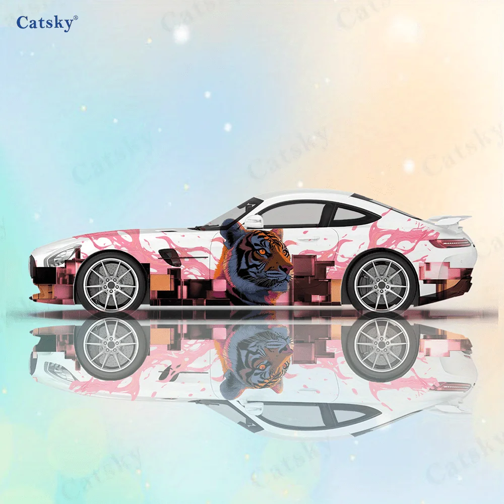 Large Cool Tiger Car Decals, Cool Vinyl Decal Car Graphics, DIY Body Stickers for Cars..car Vinyl Wraps