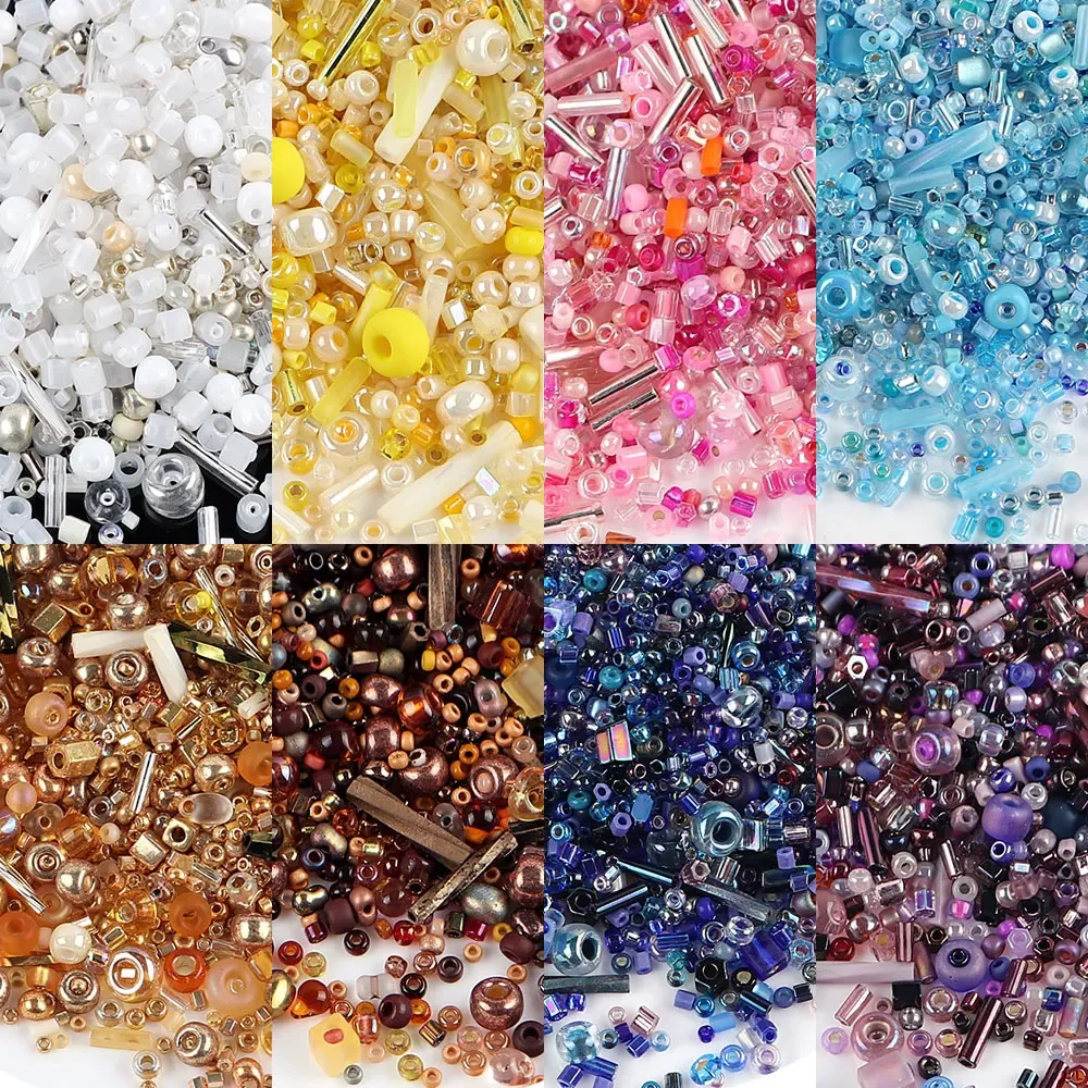 

10g 2-10MM Japan Miyuki Glass Seedbeads Mixed Round Bugle Delica Mix Randomly Colors and Size DIY Beading Work Accessories