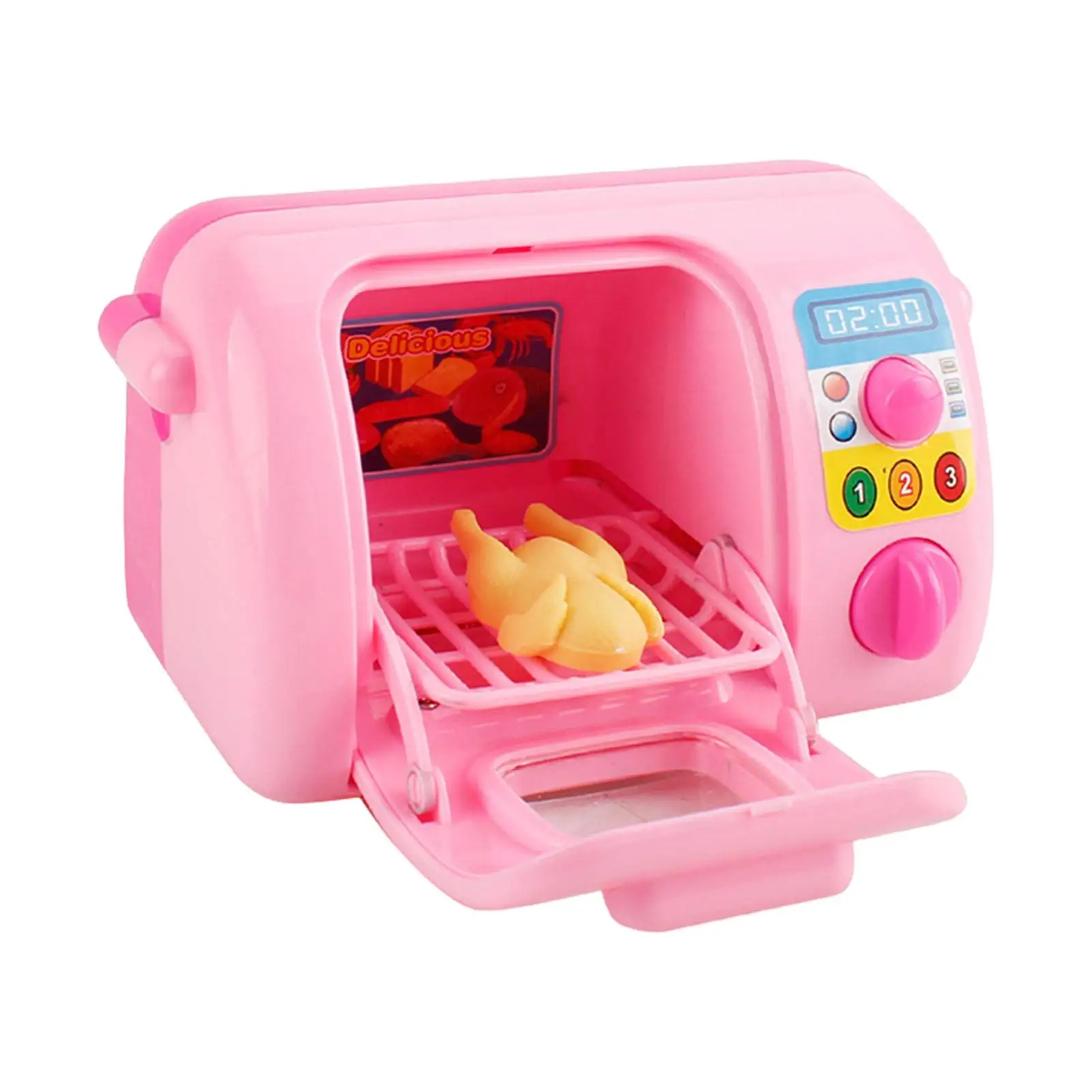 Toy Oven Kitchen Play Set Mini Oven Toy Fake Food Development Miniature