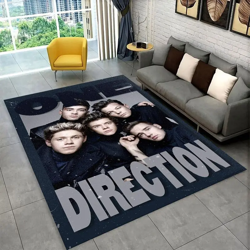 Popular One D-Direction Singer 1D Non-Slip Area Rug for Living Room,Bedroom,Playroom,Carpet Floor Mat Home Decor Rug  Room