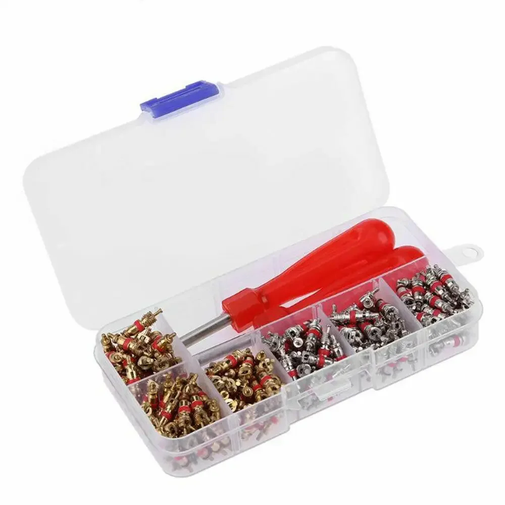 242Pcs Tool R134 R12 HVAC Valves Kit Auto Accessories &  Car Air Conditioner Valve Cores Assortment A/C AC Shrader Valve Core