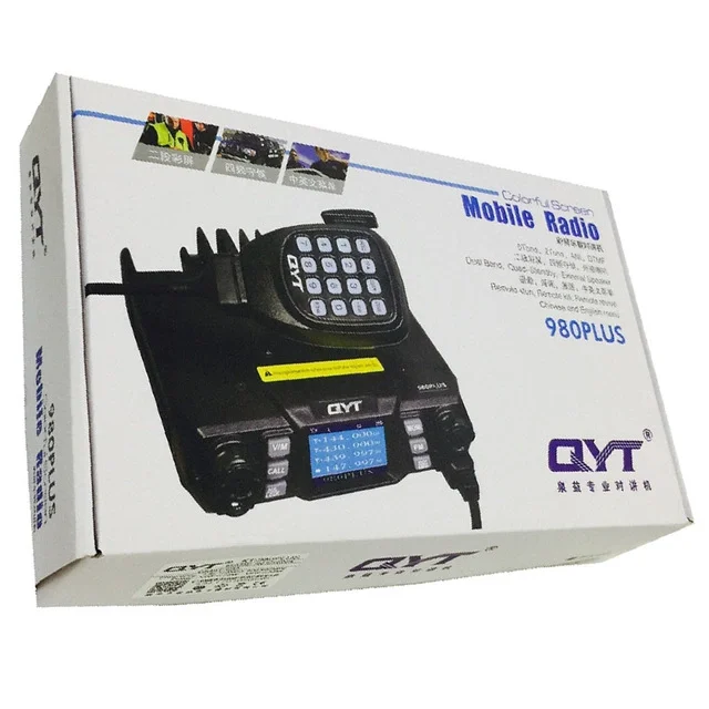 QYT KT-980 PLUS High Power 75W(VHF)/55W(UHF) Car mobile walkie talkie