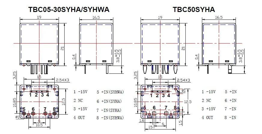 TBC05SYA 10SYA 15SYA 20SYA 25SYA 50 QBC-SYA/WA مستشعر القاعة SYWA