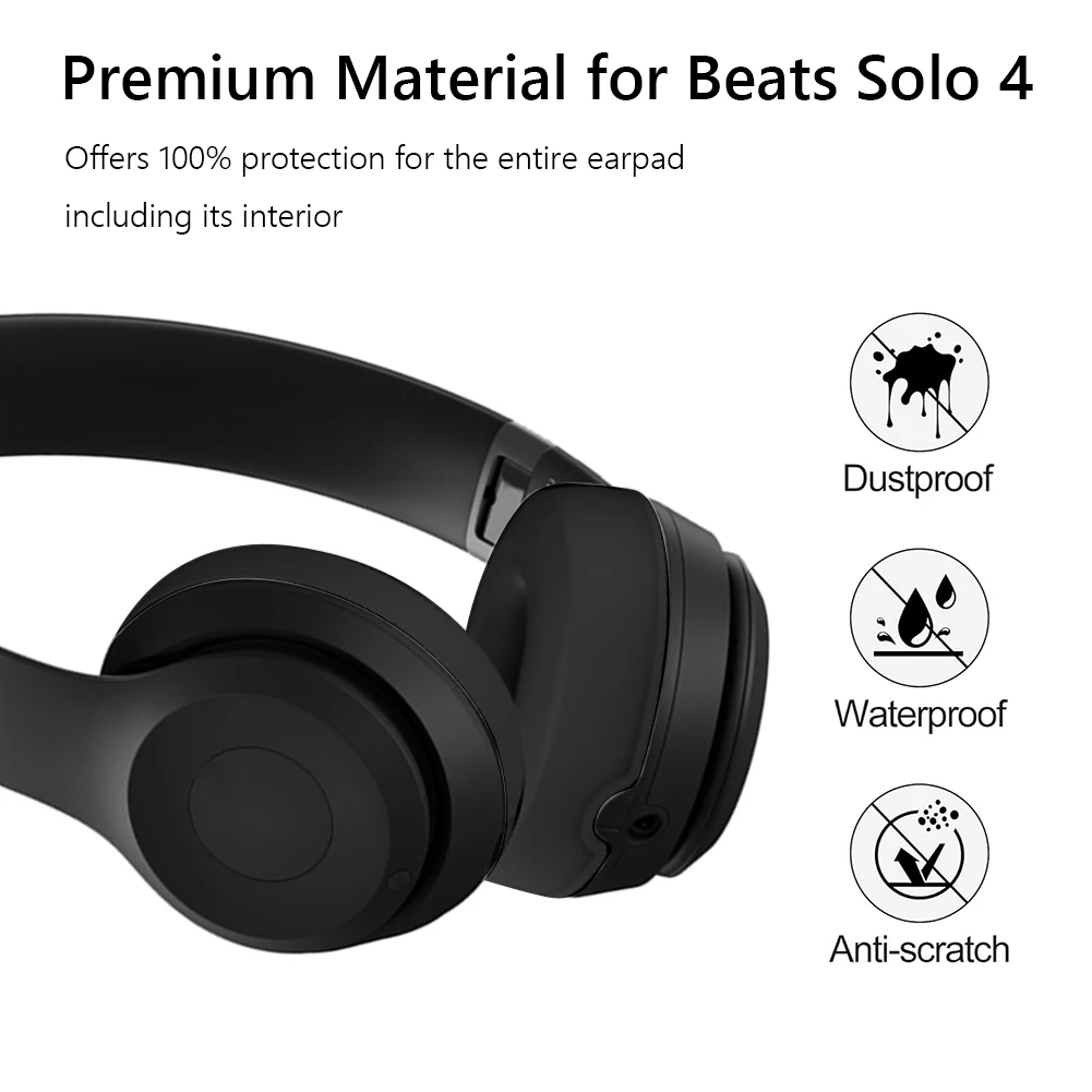 Capa de silicone à prova de suor almofadas de ouvido capa protetora anti-risco caso protetor à prova dwaterproof água capa macia pele para batidas solo 4