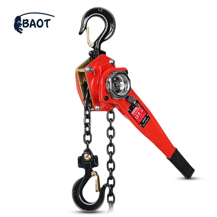 New 1 Ton Lever Alloy Steel Chain Hoist with Safety Hook Corrosion Resistant for Construction