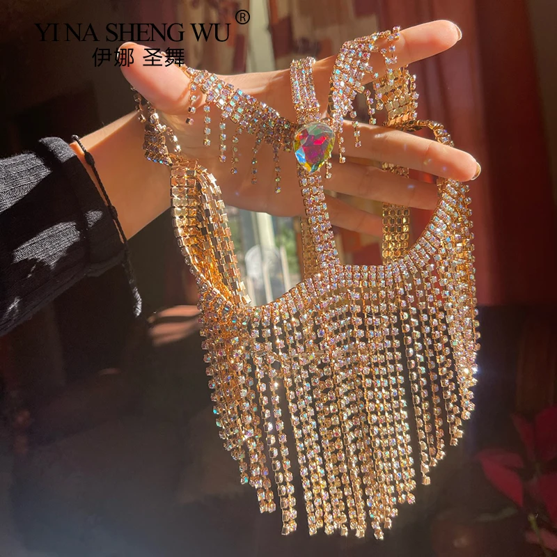 Belly Dance Face Mask Metal Diamond Chain Veil/Earring Indian Dancing Female Performance Accessories Bollywood Princess Jewelry