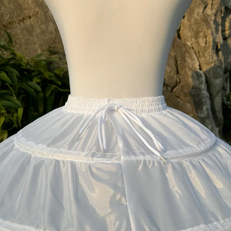 Women Crinoline Underskirt Petticoat for Girl Ball Gown Bridal Tulle Underskirt Wedding Dress 3 Hoops White Ballet Pleated Skirt image 5