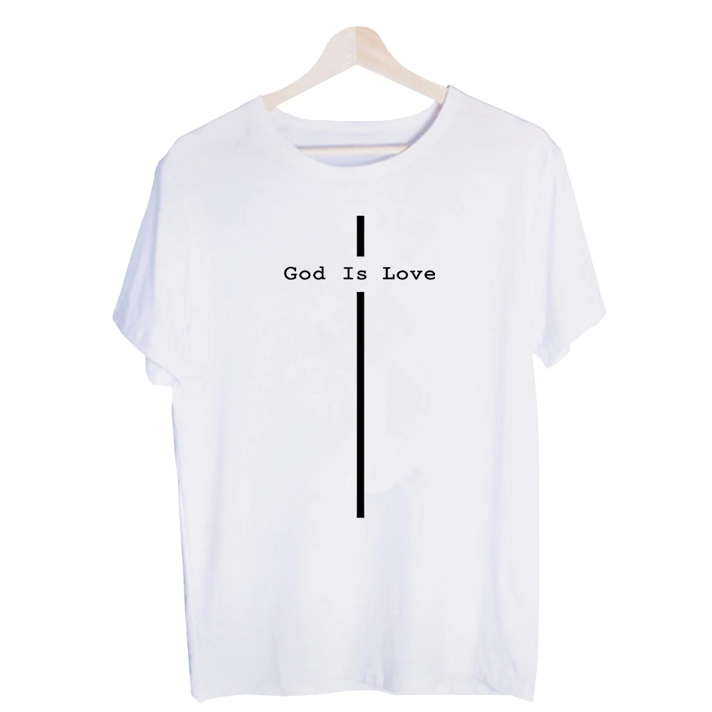 Men's Cross and Slogan Print Graphic Tee, Short Sleeve Crew Neck T-Shirt for Casual Daily Wear