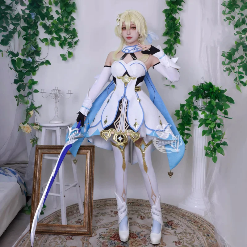 Disfraz de cosplay de Lumine, inspirado en Genshin Impact, para mujer, vestido de moda, ropa para fiestas de Halloween, conjunto completo para juegos de rol, disponible en stock.