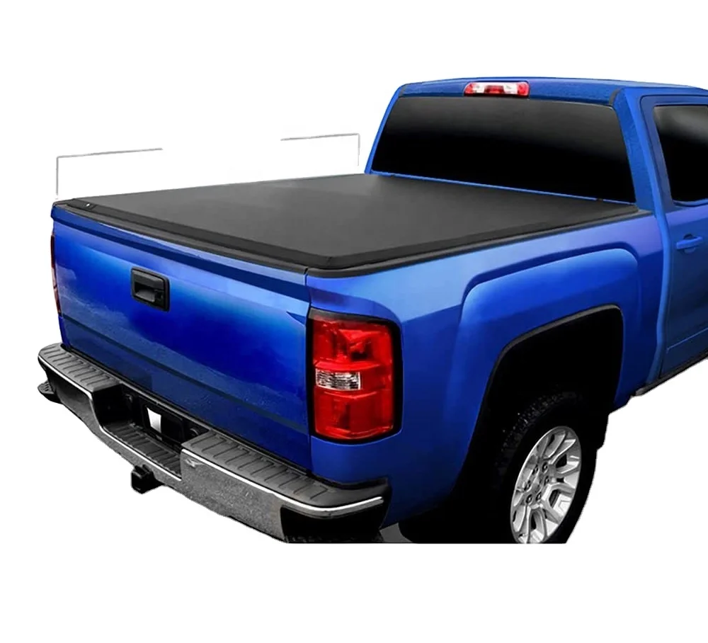 

New Listing Best Quality Soft Three Fold Retractable Roller Lid Shutter Tonneau Cover for Chevrolet GMC nissan navara np300