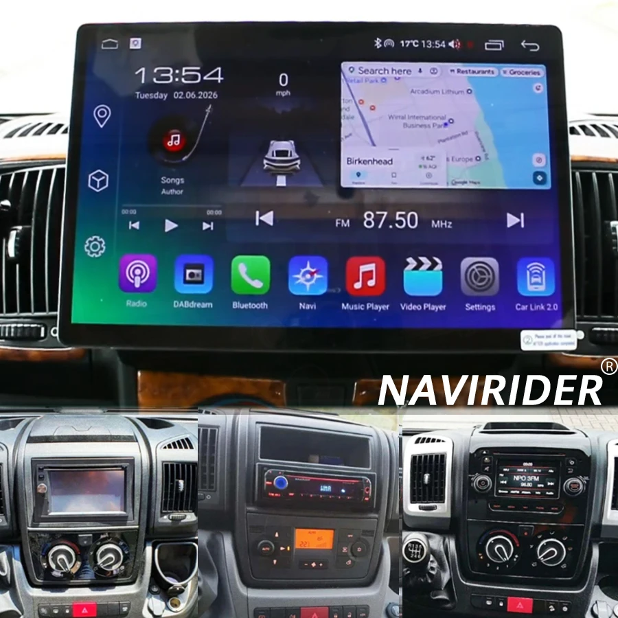 Автомагнитола 2K Android 15 для Fiat Ducato 2006-2022 с CarPlay, GPS-навигацией и мультимедиа, 12.5 дюймов, для Peugeot Boxer, Citroen Jumper