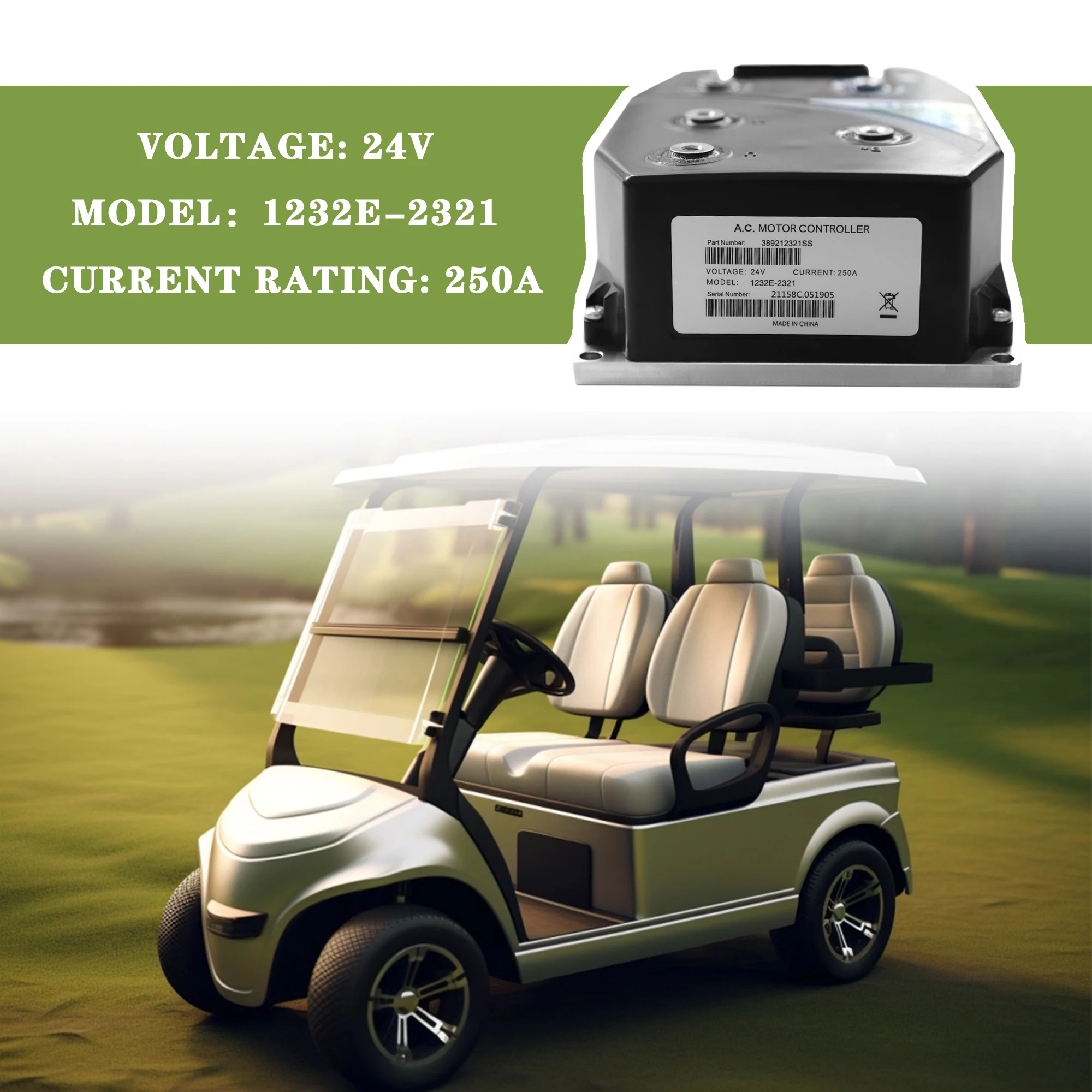 1232E-2321 Controller motore CA 24 V 250 A compatibile con carrello elevatore per transpallet impilatore elettrico Curtis