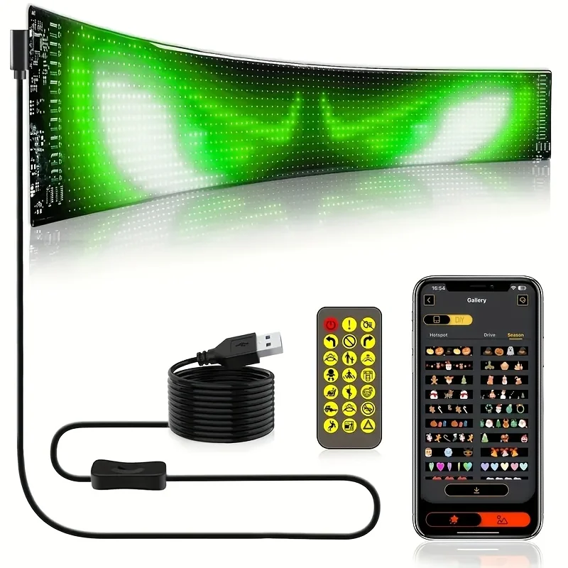 

Devil'S Eye Car Animation Logo RGB LED Matrix Pixel Panel Programmable DIY Application Control LED Panel Flexible Display Light