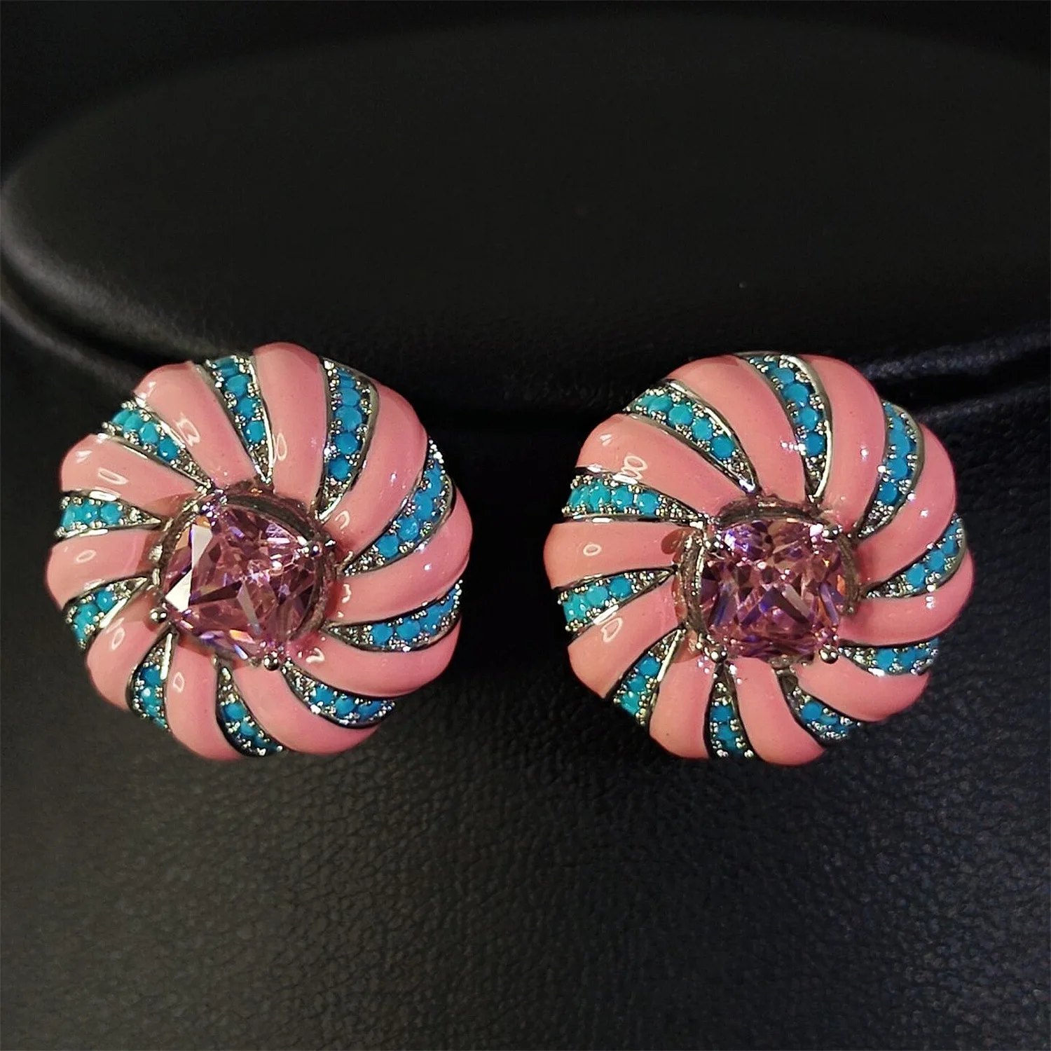 

New Candy Color Round Daily Stud Temperament Women's Jewelry Dress Suitable for Holiday Party Wedding Travel Gift E315