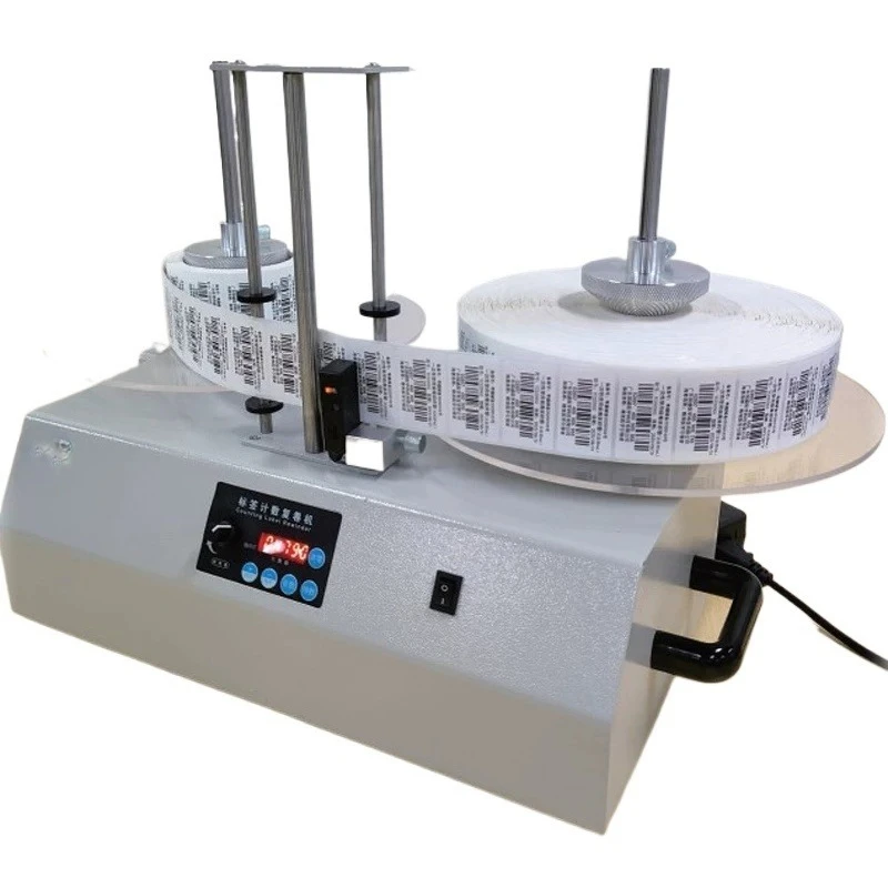 1 to 2 roll rewinder machine digital label rewinder reel to reel R150 roll to roll rewinder with counter