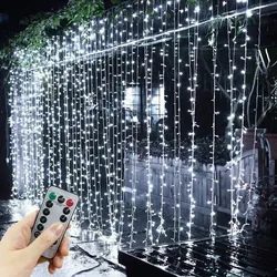 Garland 3/4/6M USB Curtain String Lights LED Christmas Party Holiday Light 2025 New Year 8 Mode Fairy Light Wedding Decoration