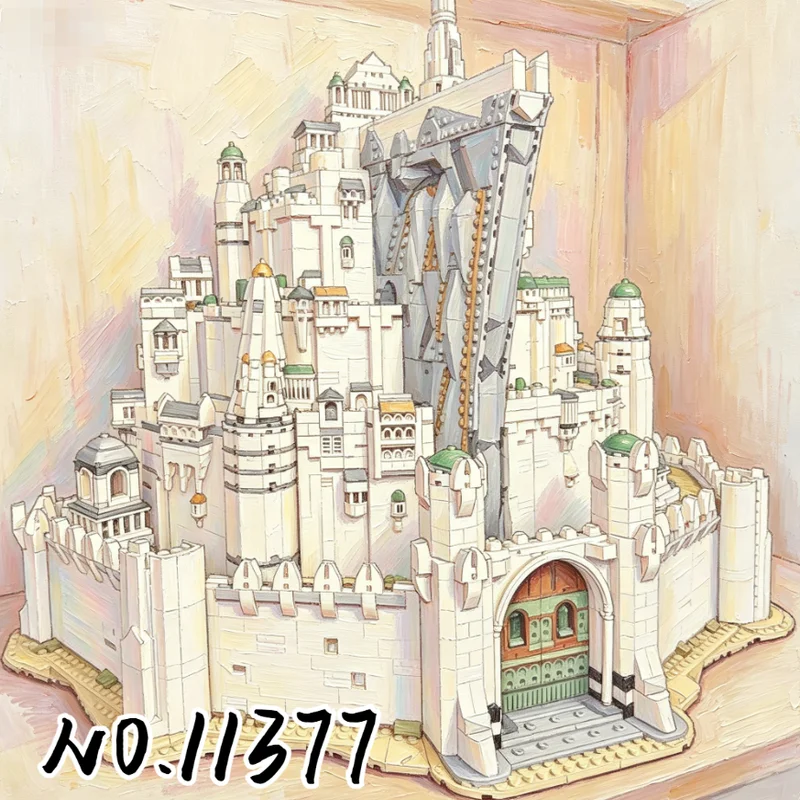 NEU 8278 Teile Europäisches Weißes Klassisches Schloss 3D Baustein-Set Architektur-Modell Kreative Spielzeugsteine Geburtstagsgeschenke