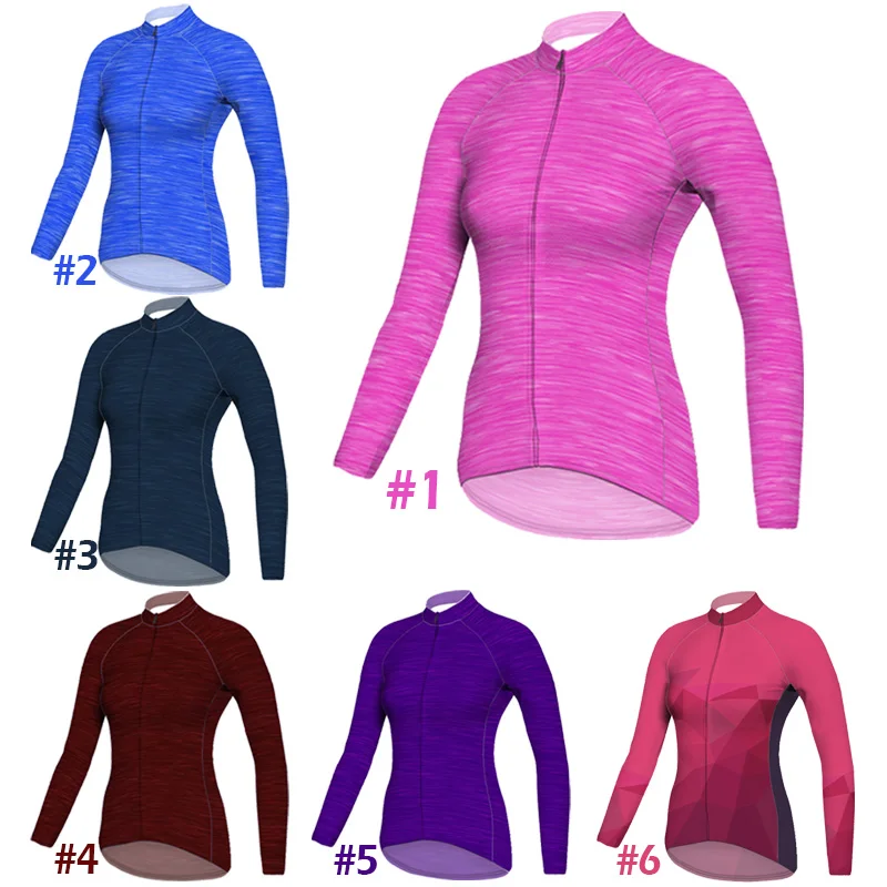 

Cycling Jersey for Women, Long Sleeve Breathable Coat, Quick Dry, Cycle Clothing, Sport Jacket, Bike Team