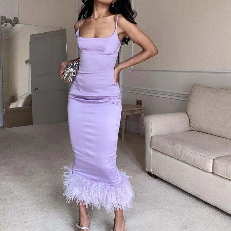 유럽 및 미국 스타일 패치워크 프린지 스트랩리스 드레스 롱 드레스 초가을 신상품 솔리드 컬러 새틴 스트랩리스 드레스