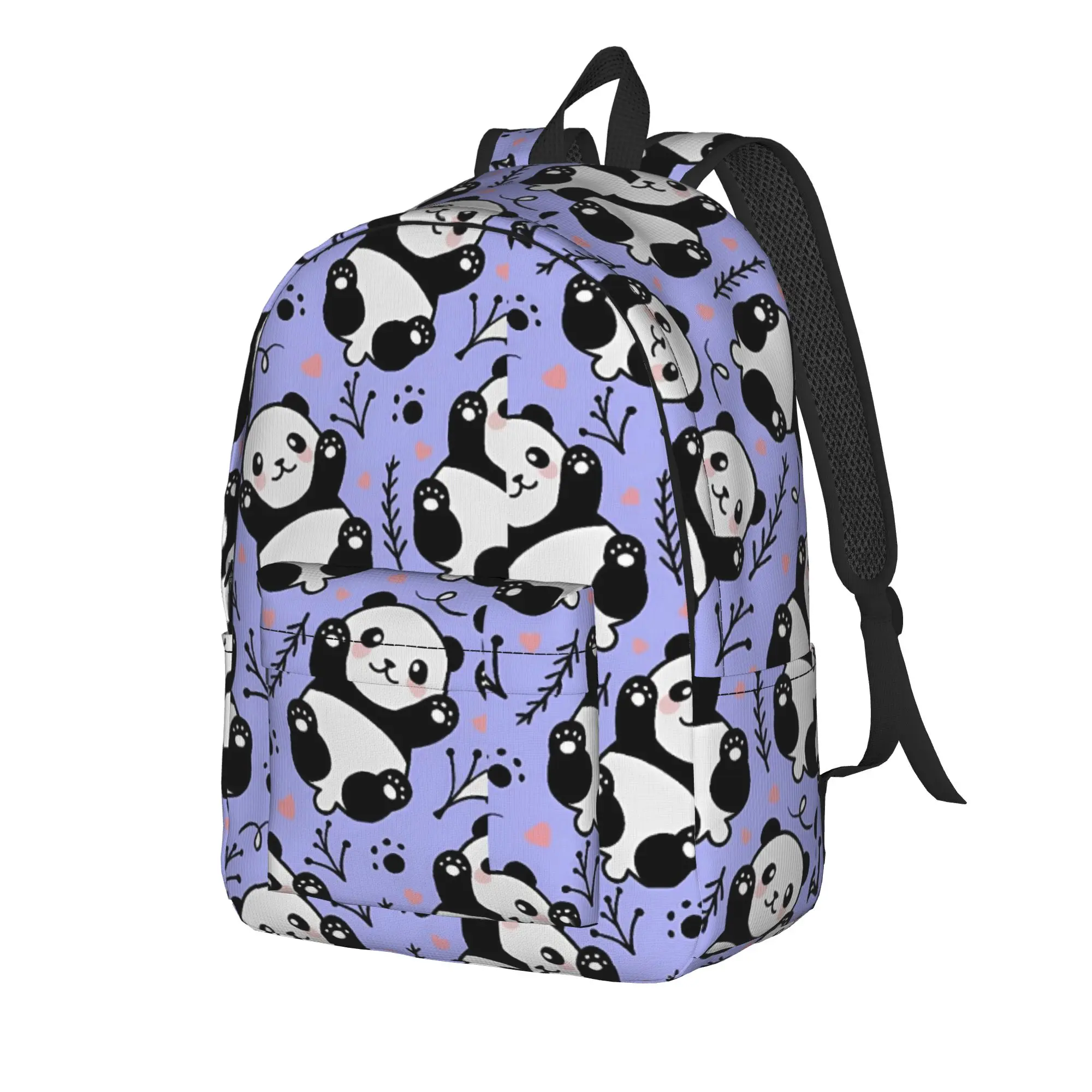 Panda And Bamboo Backpack  Teen Polyester Daily Backpacks Big Cool School Bags Rucksack