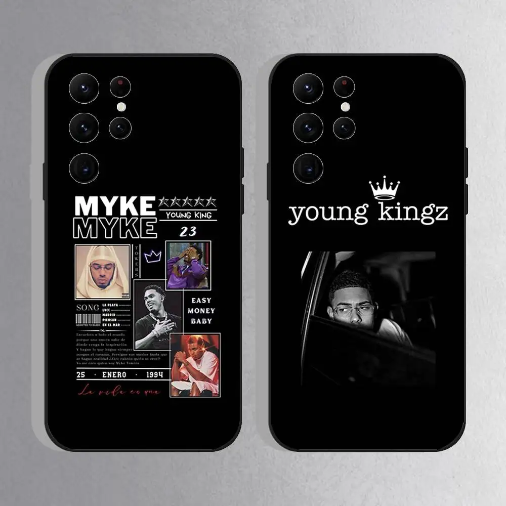 Capa de Telefone Myke Towers LA PANTERA NEGRA para Samsung S10, S21, FE, S21, S26, S25, S24, S23, Ultra, S9, S22, Plus, Silicone Preto à Prova de Choque