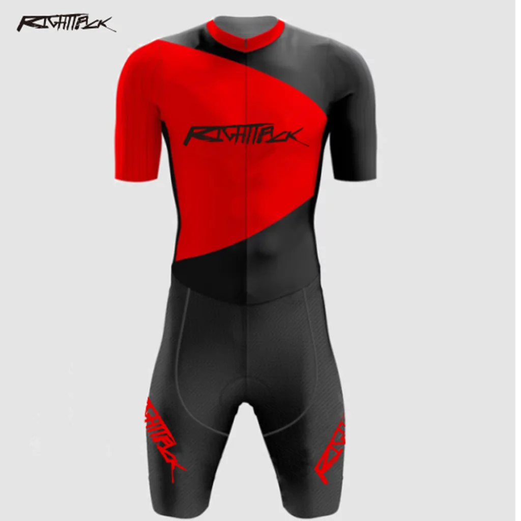 RIGHTTRACK Pro Team Men Cycling Skinsuit Short Sleeve Speedsuit Ciclismo Hombre Cyclsite Mtb Bike Clothing Triathlon Race Suit