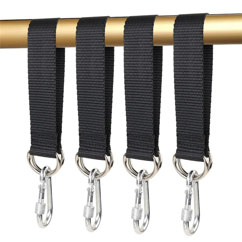 AT19-Baumschaukelgurte-Aufhängeset (4 Stück) mit 4 Karabinern, Baumschaukel-Aufhängeset für den Außenbereich, entworfen für Kinder und Babys