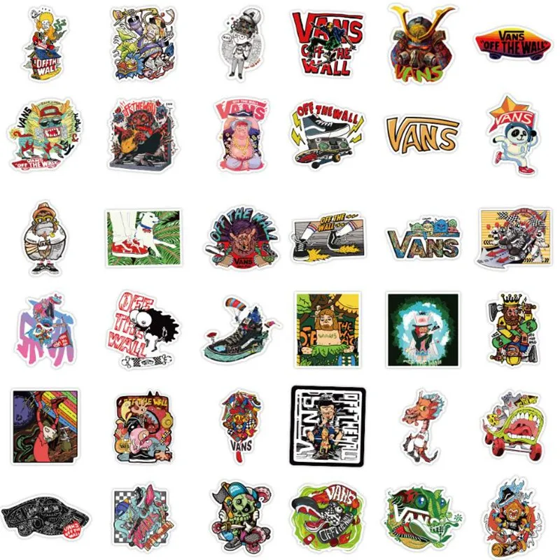 50PCS Cartoon Tide Brand Diary Waterproof Graffiti Suitcase Skateboard Guitar Toy Decoration Sticker