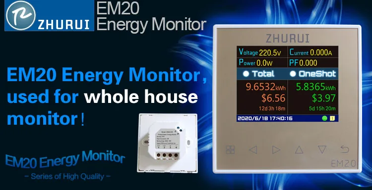 EM20/ER misuratore di energia monitor di potenza tutta la casa elettricità watt/trasformatore libero