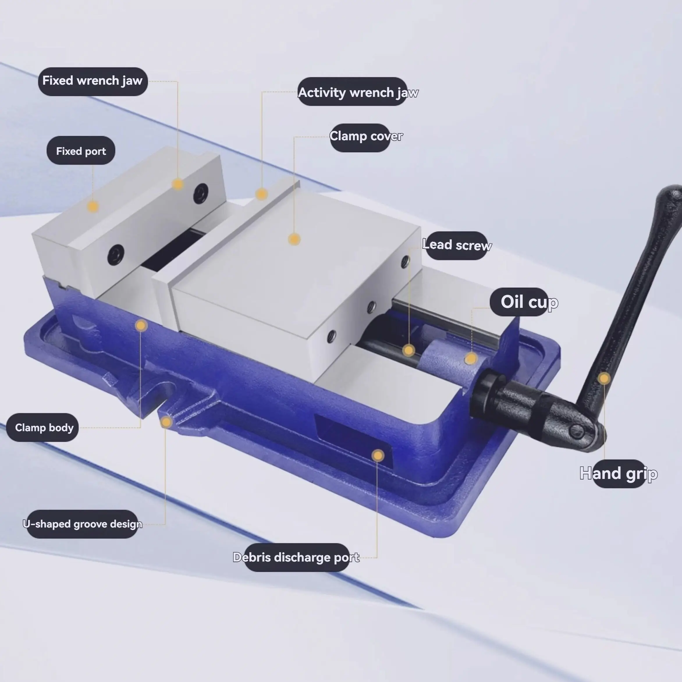 Milling Drilling Machine Clamp Accurate Lock CNC Machining Center Vise Machine Table Vise 4 inch Fixture
