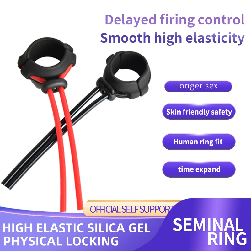 Adjustable Penis Ring Rope Male Lasting Cock Rings Delay Ejaculation Erection Silicone Cockring Sexy Toys for Adult Men Sex Shop