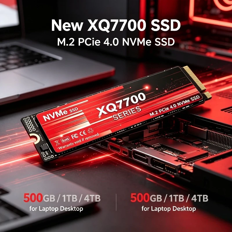 Original XQ7700 NVME SSD M.2 PCIe4.0 NVMe 500GB 1TB 2TB 4TB SSD Hard Drive Solid State Disk  up to 7300MB/s for for Desktop