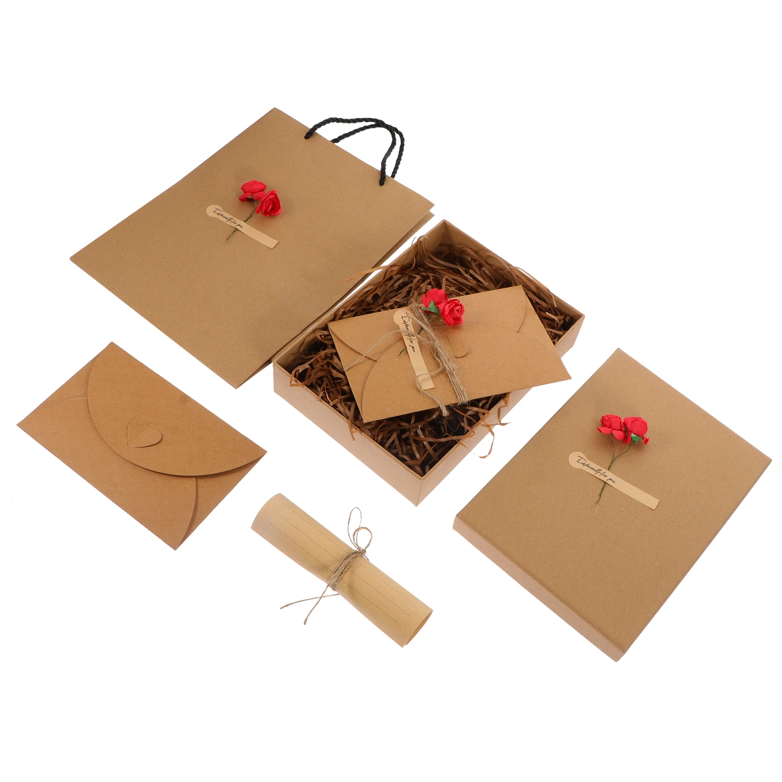 

1 set 1 Valentine Letter Paper Envelope Gift Set Smooth Stationery For Love Letters Valentine Supplies Paper Gift Set