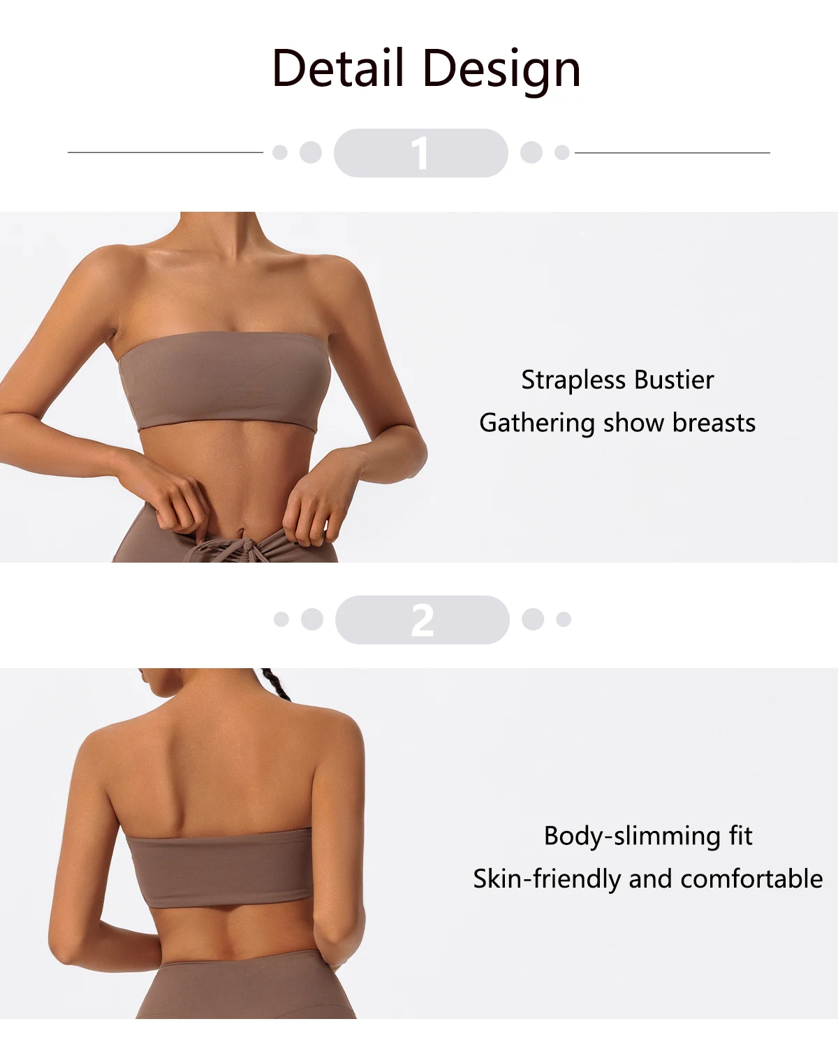 Ctenkevet Sommer trägerloser Sport-BH für Damen, schnell trocknend, Tube-Top, Yoga, Fitness, Workout, Brustwickel, Unterwäsche für Damen – Detail 4