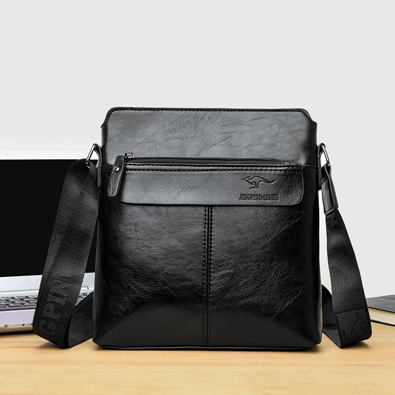 Business-Casual-Rucksack für Herren, Umhängetasche aus PU-Leder mit mehreren Fächern und großem Fassungsvermögen – Detail 25