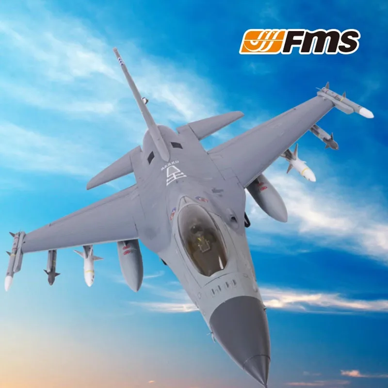 Fms 80mm Culvert Edf F-16 Resembles A Real Fighter Jet Electric Remote Control Assembly Fixed Wing Model Outdoor Aircraft