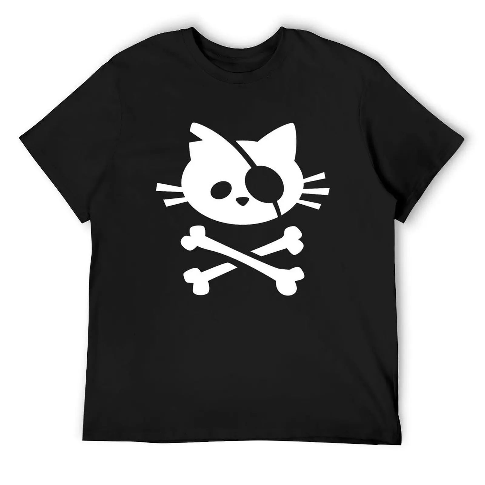 

Cute Pirate Cat Skull and Crossbone T-Shirt anime clothes tees workout shirts for men