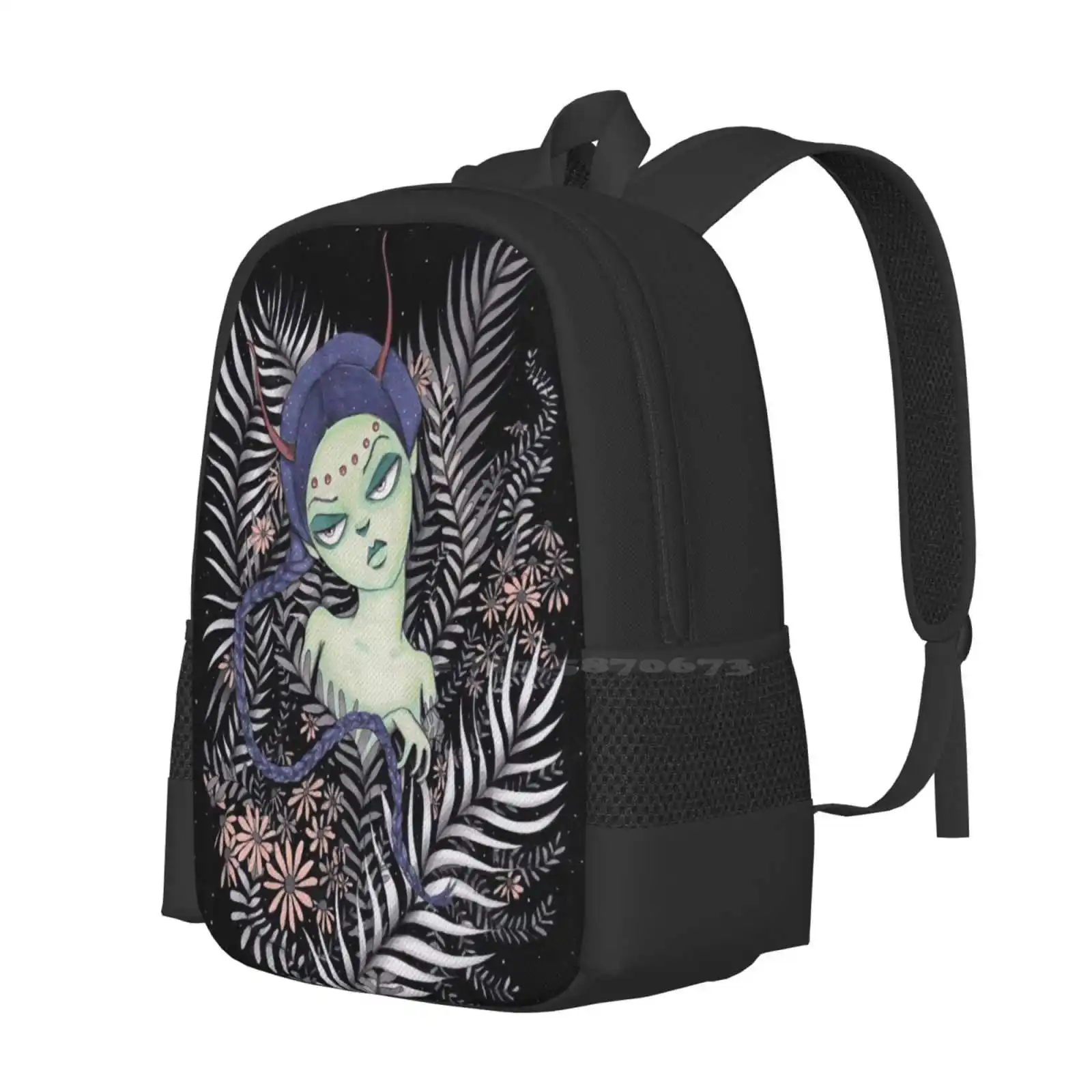 Spring Queen Backpacks For School Teenagers Girls Travel Bags Tdowthomas Dow Spring Queen Fairy Gothic Magic Whimsical Flowers