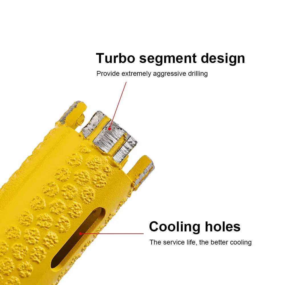 D25-35mm Laser Welded Diamond Core Drill Bit Wet Dry Hole Saw for Granite, Marble, Stone Tiles Drilling