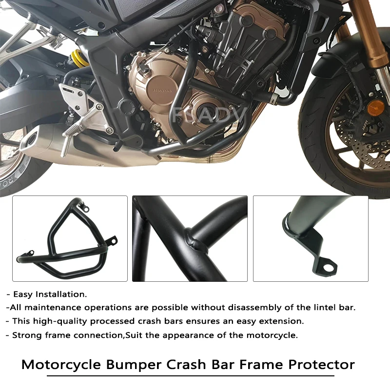 For HONDA CB650R CB 650 R CB650 R 2019 2020 2021 2022 Motorcycle Engine Guard Crash Bars Bumper Stunt Cage Protection