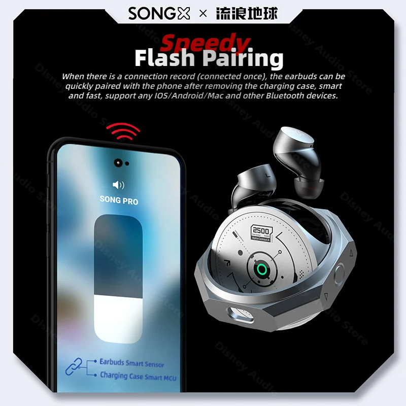 Imagem -05 - Songx-wandering Terra Tws Fones de Ouvido sem Fio Bluetooth qi Fones de Carregamento sem Fio Enc Cancelamento de Ruído Sports Gaming Headphone