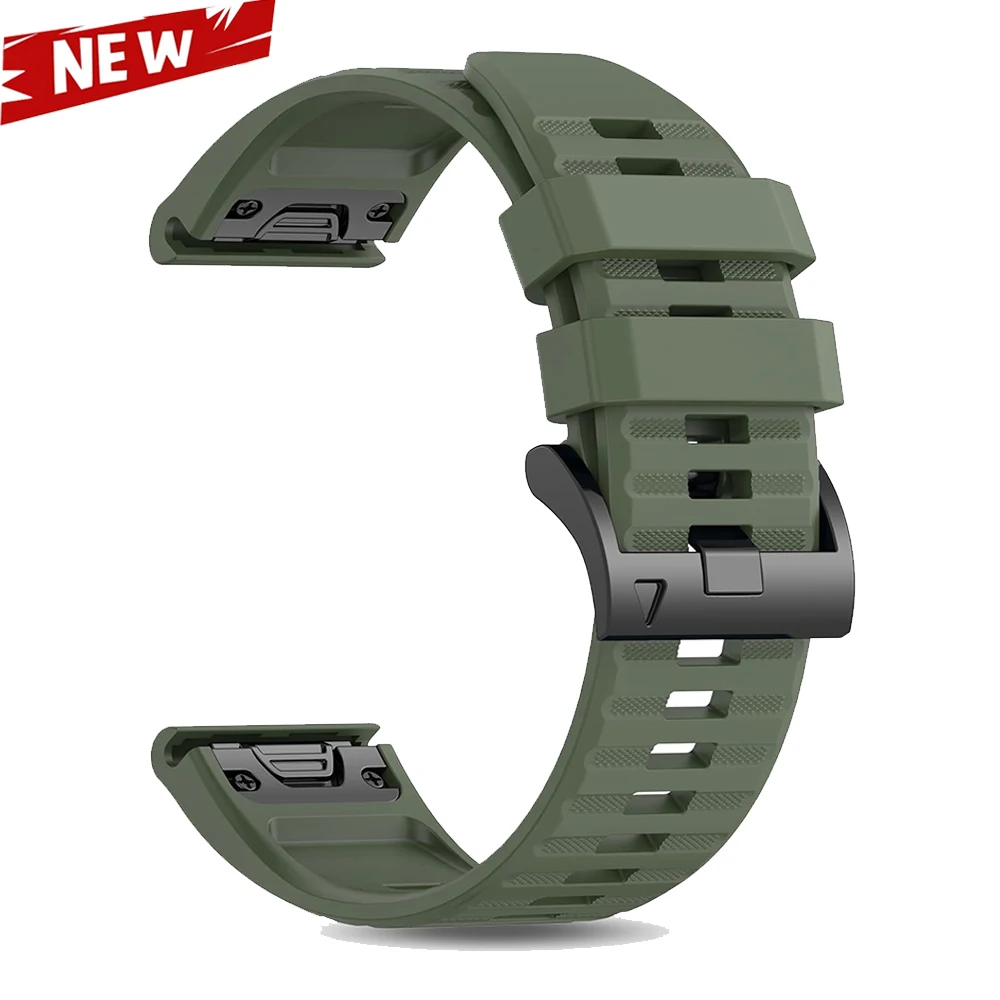 QuickFit 22 26 mm Silikon-Uhrenarmband für Garmin Fenix 6 6X 7 7X 5 5X Plus Epix Pro Enduro 3 Forerunner 970 965 Fenix8 Sportarmband